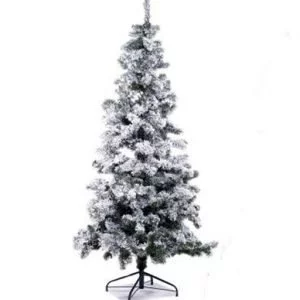 Albero di natale bianco innevato artificiale