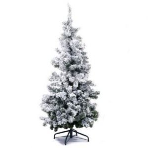 Albero di natale bianco modello pino artificiale innevato