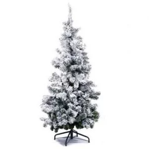 Albero di natale bianco modello pino artificiale innevato