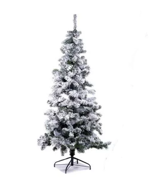 Albero di natale bianco innevato artificiale