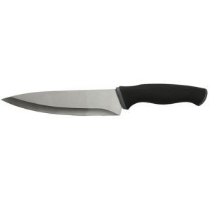 Il coltello da chef della linea Antony ha la lama in acciaio e il manico di colore nero. Ha una lunghezza complessiva di 30 cm.Materiale resistente. Lavabile in lavastoviglie.