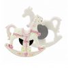 Magnete cavallo dondolo rosa realizzato in resina color rosa. Dolce ricordino ideale per nascita, battesimo, compleanno.