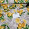 Stoffa decorata con bellissimi limoni realizzata in tessuto : cotone arredamento. Nuova collezione Sicily 2021. Realizzata in : cotone 70% pol. 30%