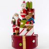 Carillon Babbo Natale realizzato in resina. Suona una dolce melodia per tenere il caldo il tuo natale