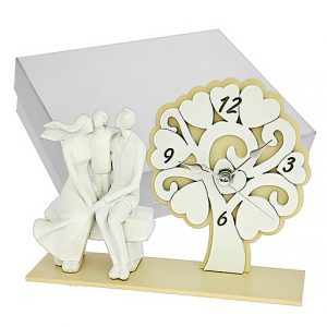 Bomboniera orologio famiglia, con rappresentazione famiglia con bimbo. Nuova collezione 2022. 