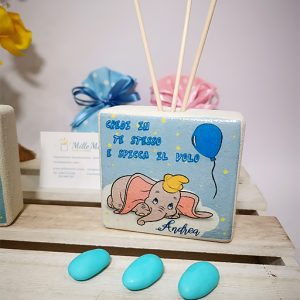 Bomboniera profumatore Dumbo baby Disney. Personalizzabile con il vostro nome, o frase