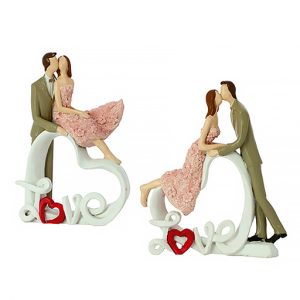 Bomboniera coppia di sposi Love bacio.