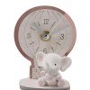 orologio mongolfiera elefantino rosa battesimo