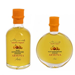 Bomboniera olio aromatizzato armonia con bottiglia vecchia farmacia Nicarè