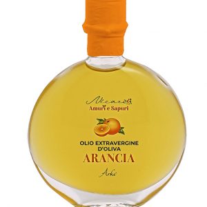 Bomboniera olio aromatizzato arancia con bottiglia vecchia farmacia Nicarè