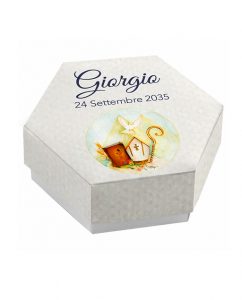 2 Bomboniere Per Cresima In Plexiglass, Scatolina Trasparente 5x5 Cm Con Piastra Ricordo