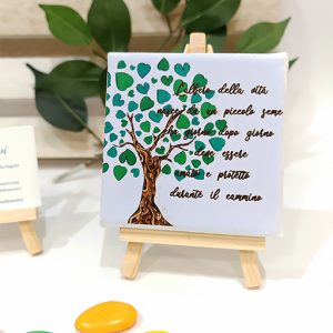 Bomboniera Albero della vita in tela personalizzabile con il vostro nome, o frase