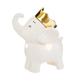 Grazioso Elefantino profumatore con luce led realizzato in fine porcellana