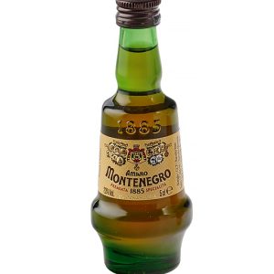 Bomboniera Amaro Montenegro, miniatura fedele da 5 cl in vetro della classica bottiglia