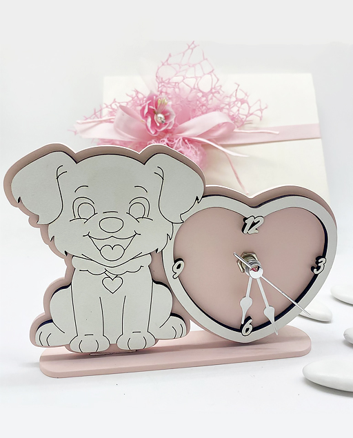 orologio battesimo cagnolino bimba