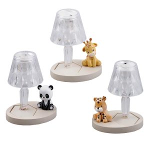 Bomboniera animaletti baby zoo con lampada led. Con le sue dimensioni di 12 cm