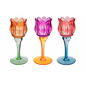 Aggiungi un tocco di eleganza floreale alla tua decorazione con il Portacandela Tulipano.