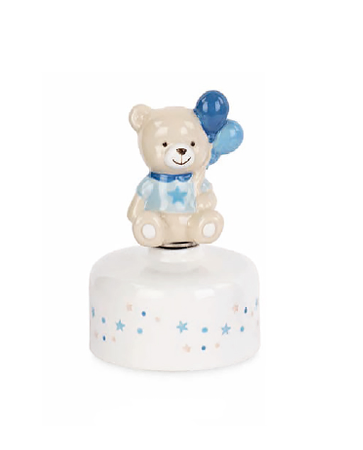 Palloncino XL luna con orso 98 x 80 cm festa di nascita bambino