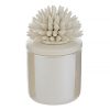Candela bianco con corallo di colore bianco realizzata in vetro