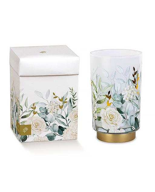 Lampada blooming love decorata in stile floreale