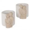 Candela coppia sposi romantica realizzata in terracotta, questa candela è assortita in due modelli