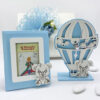 Bomboniera Orsetto cornice con orologio da tavolo set composto:
