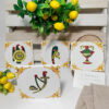 Sottobicchiere mattonella carte siciliane decorate in rilievo