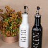 Set olio e aceto decorato in stile moderno,perfetti per stupire i tuoi ospiti