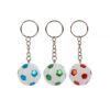 Portachiavi pallone calcio assortito in 3 colori diversi.