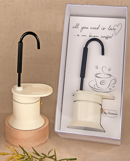 Caffettiera kikko classic 1 tazza, realmente funzionante,color beige.