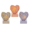 Lampada cuore led decorata con fiorellini