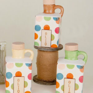 matrimonio bottiglietta oliera pois