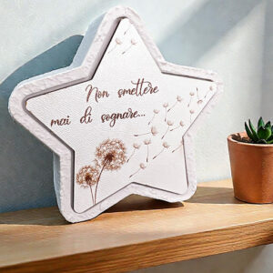 Profumatore forma di stella con frase incisa