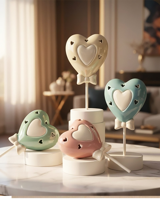 Bomboniera cuore appoggio con luce led