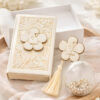 Set Vangelo calice bianco con icona S.Cresima, inclusa anche un rosarietto con sfera