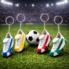 Portachiavi scarpetta calcio, disponibile in 4 colori assortiti.