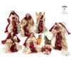 Set 10 Statuine presepe realizzate in stoffa resina, riproduzioni perfette
